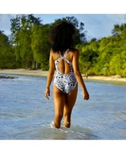 FLOWER MAT LB - NOIR/BLANC 7 FLOWER MAT LB - NOIR/BLANC -MAILLOTS - COMBIS Magasin maillot de bain flower mat lb noir blanc 2