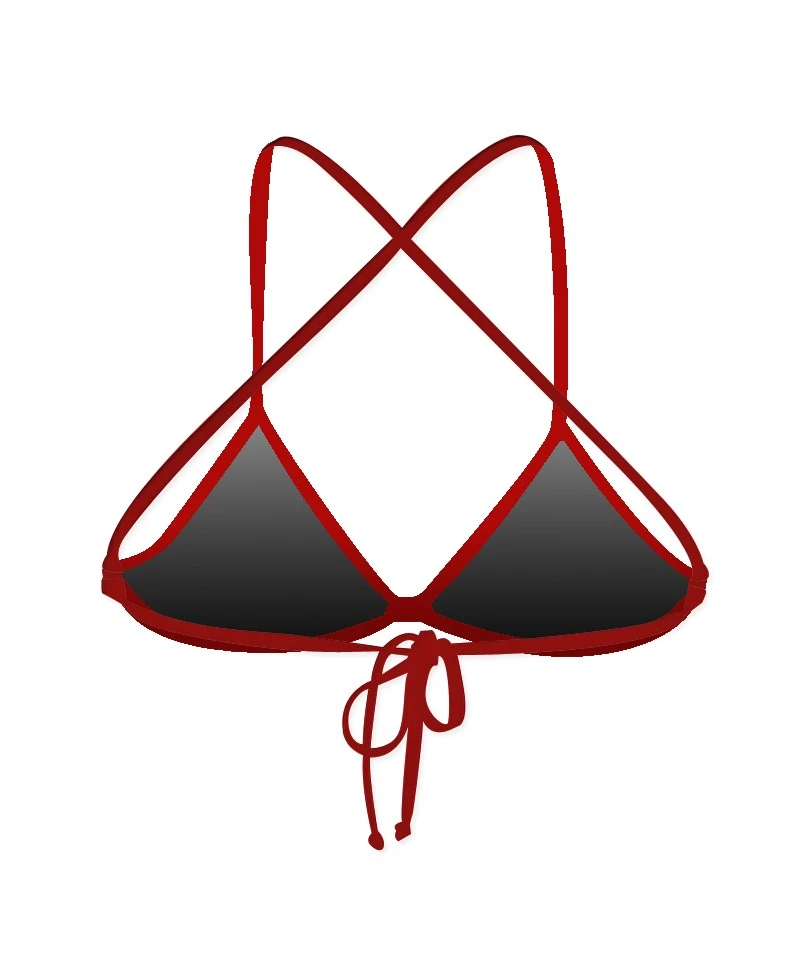 GLENNA TRIANGLE TIE BACK - ROUGE 4 GLENNA TRIANGLE TIE BACK - ROUGE – Image 2