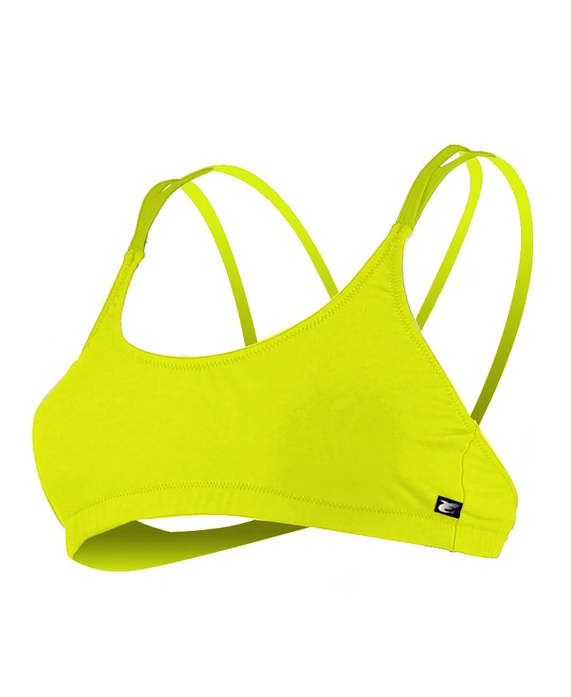 LAMIA TOP CRISS-CROSS BACK - JAUNE FLUO 3 LAMIA TOP CRISS-CROSS BACK - JAUNE FLUO