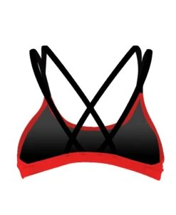 LAMIA TOP CRISS-CROSS BACK - ROSE PASSION/NOIR -MAILLOTS - COMBIS Magasin maillot de bain lamia criss cross back rose passion noir 1