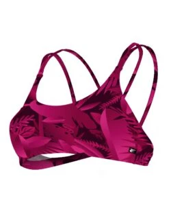 LEAVES FOREST TOP CRISS-CROSS BACK - ROSE CERISE