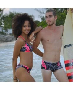 LEON BIKINI - NOIR/ROUGE 8 LEON BIKINI - NOIR/ROUGE -MAILLOTS - COMBIS Magasin maillot de bain leon bikini noir rouge 2