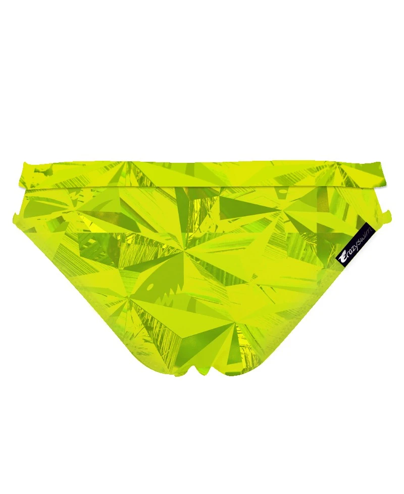 PRIMEVAL DOUBLE STRAP BRIEF - VERT CITRON 4 PRIMEVAL DOUBLE STRAP BRIEF - VERT CITRON – Image 2