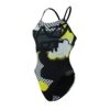 YELIA JR CRAZY ART - NOIR/JAUNE -MAILLOTS - COMBIS Magasin yelia jr crazy art noirjaune